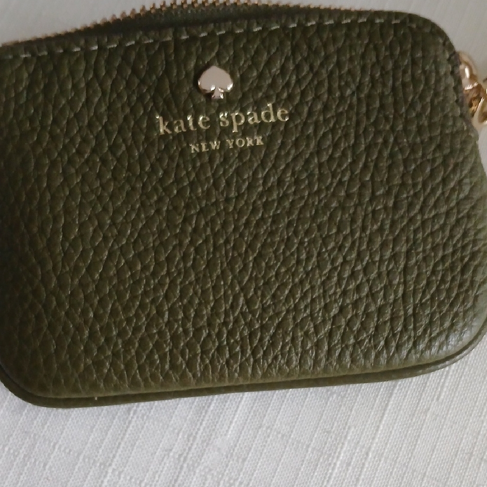Kate Spade Olive Textured Leather Pouch